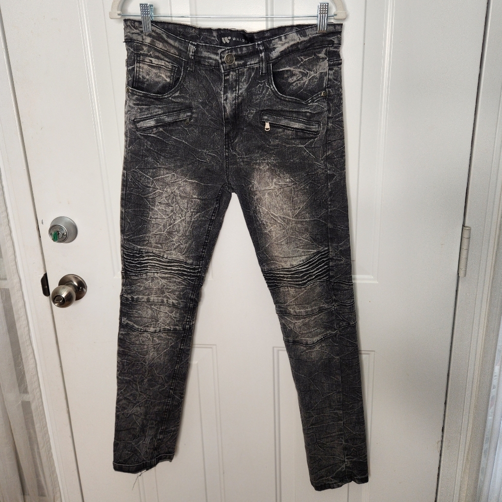 Men's Waimea Black Washed Edgy Jeans   Size‎ 34x30